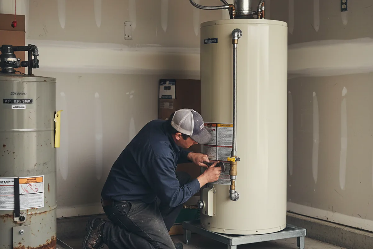 Water heater and shutoff valve replacement in East Lansing
