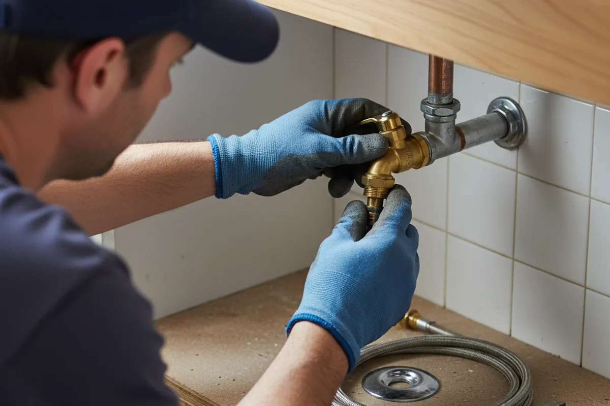 Shutoff valve and fitting work during Well Pump Repair in East Lansing